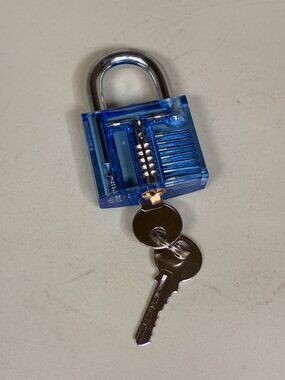 Lock Picking Practice Padlock Blue